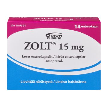 ZOLT enterokapseli, kova 15 mg 14 fol