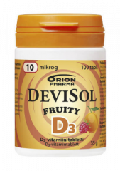 DEVISOL FRUITY 10 MIKROG IMESKELYTABLETTI 100 kpl