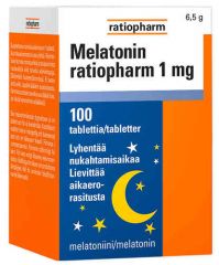 Melatoniini ratiopharm 1 mg  100 tabl