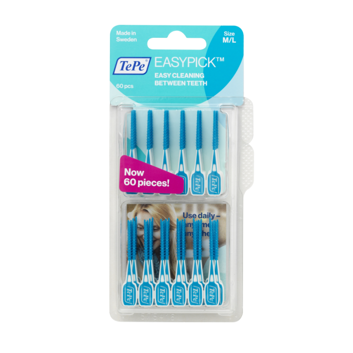 1000017916_TePe_hammastikku_EasyPick_M_L_turkoosi_60_kpl_pakkauskuva_Pakkauskuva18281_jpg