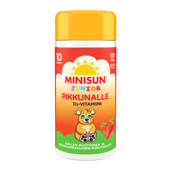 1000019339_Minisun_D_vitamiini_Mansikka_Nalle_jr_10_mikrog_100_tabl_pakkauskuva_Pakkauskuva24475_png