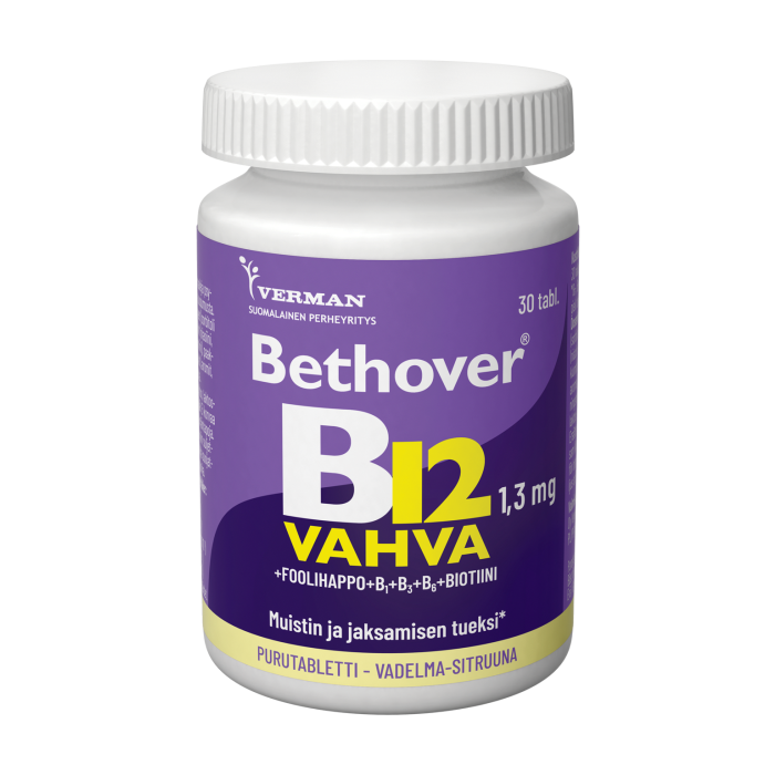 verman_Bethover_B12_Vahva_vadelma_sitruuna_30tabl_web_63497ecc_91bc_43c2_a530_0359b9c90581